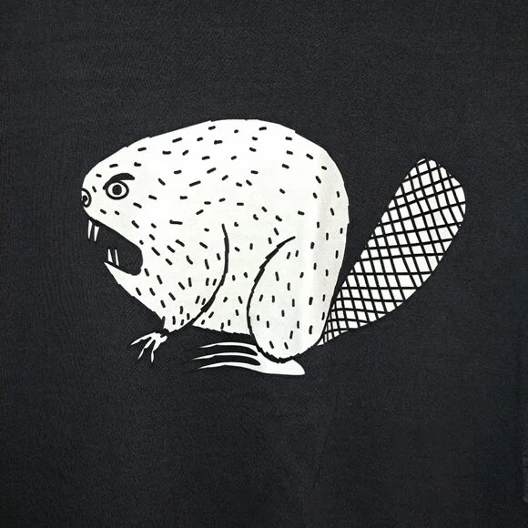 Duluth Trading Company Men's Longtail T Relaxed Fit Angry Beaver Logo T-Shirt L - Picture 6 of 8